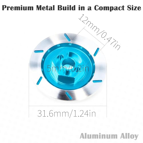 Brake Discs with 12mm Hex Hub for 1/10 Scale RC Cars - Aluminum Alloy Upgrade Kit for Drift, On-Road Car - CNC Machined Performance Part with Anodized Finish Sky Blue - color: Sky Blue