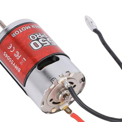 550 45T Brushed Motor 6500RPM | Universal RC Motor for Car Boat Crawler Stainless Steel Shell
