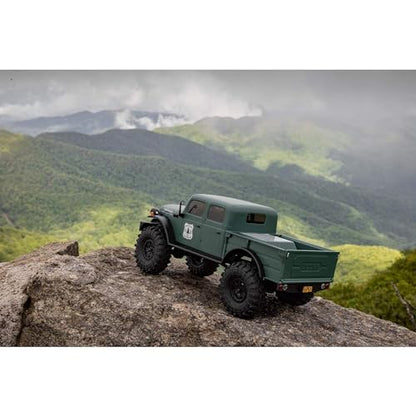 Axial RC Truck SCX24 40's 4 Door Dodge Power Wagon Green 1/24 4 Wheel Drive-RTR(Everything Needed to Run Included) AXI00007T2 - color: Green