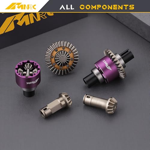 Steel Front Rear Differential Diff Input Gear Kit Compatible with Arrma Typhon Granite Mojave Grom Series Upgrade Part Purple - color: Purple