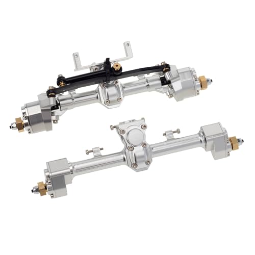 Aluminum Alloy Portal Axle Assembly, High Clearance CNC Metal Upgrade Parts Compatible with for axial SCX24 C10 90081 AXI00002 AXI00005 1/24 RC Crawlers (Silver Set) - color: Silver Set