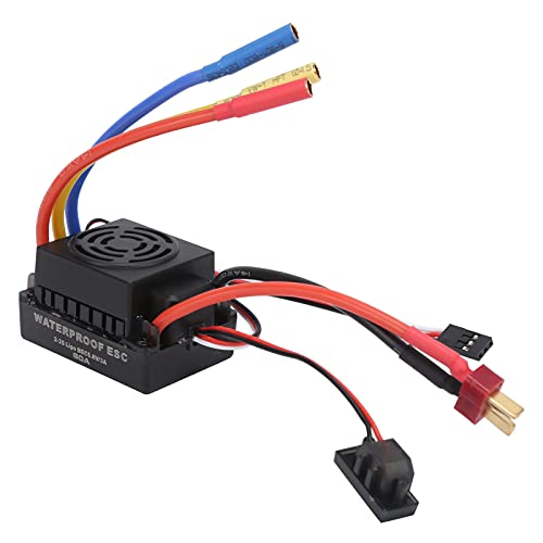 Alomejor A Durable ESC 3650 4500 KV Set, Made of Components, Protection of Throttle Signal Loss, for 1/8 1/10 RC Car Races, Copperplasticblack