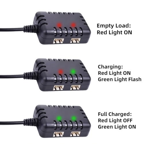 SCX24 Lipo Battery 2S 35C 7.4V 1200mAh Lipo with PH2.0 & JST Plug for WLtoys A949 A959 A969 A979 K929 RC Truck and 1/10 1/16 1/18 1/24 RC Cars RC Batteries with Charger