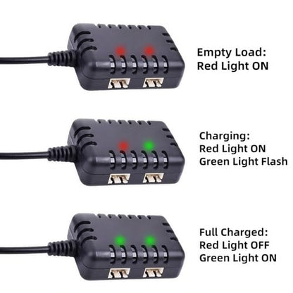 SCX24 Lipo Battery 2S 35C 7.4V 1200mAh Lipo with PH2.0 & JST Plug for WLtoys A949 A959 A969 A979 K929 RC Truck and 1/10 1/16 1/18 1/24 RC Cars RC Batteries with Charger