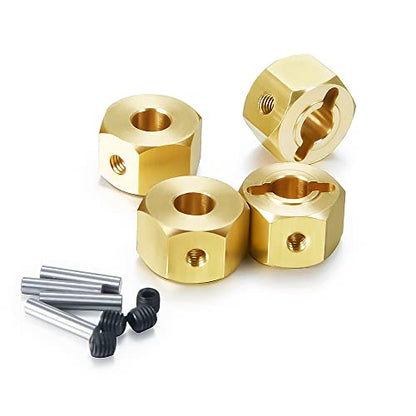 RCLions Brass Wheels Hex Hub 8mm/10mm Extension Hex Drive Adapter for Redcat GEN8 Upgrades Parts 1/10 RC Crawler Car (8mm) - size: 8mm
