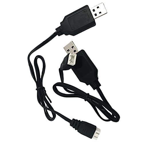 FainWan 2pcs USB Charger Cable 1A with XH-3P Connector Compatible with Ho-sim Q903 Q905 Axi-al SCX10 2S 7.4V LiPo Battery RC Car Rock Crawler FPV Drone Quadcopter