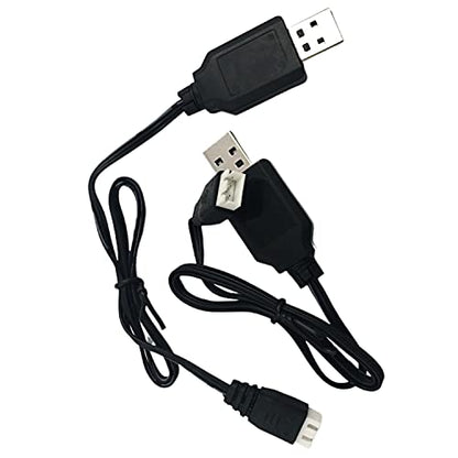 FainWan 2pcs USB Charger Cable 1A with XH-3P Connector Compatible with Ho-sim Q903 Q905 Axi-al SCX10 2S 7.4V LiPo Battery RC Car Rock Crawler FPV Drone Quadcopter