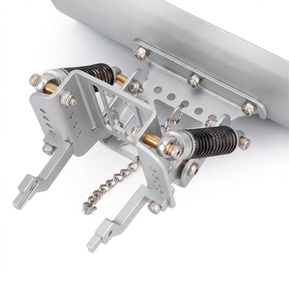 RC Snow Plow for TRX4M & SCX24, Adjustable Aluminum 1/18 1/24 RC Crawler Plow, Servo Operated Snow & Sand Shovel Upgrade, CNC Metal RC Plow Truck Accessory (Silver) - color: Silver