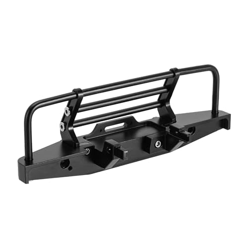 INJORA 37g Front Bumper - CNC Aluminum Bumper with Light for 1/18 RC Crawler TRX4M Defender Upgrade - size: Front