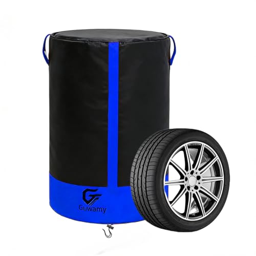 Black/Blue 32-Inch Tire Storage Cover, Dust-Proof Universal Tire Cover | Waterproof & Dust-Proof Universal Tire Storage Cover, Fits Up to 32" Tires for Outdoor Storage - size: 32x47 in, style: Black+Blue