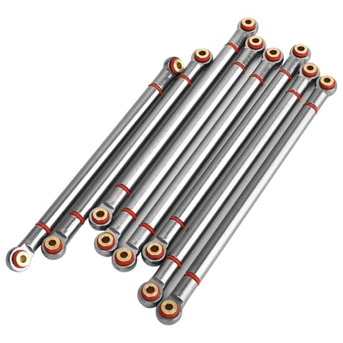 8pcs Aluminum Alloy Link Rod 313mm Wheelbase Chassis Linkage for 1/10 Axial SCX10 RC Car Crawler Upgrade Parts
