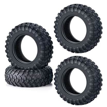 4PCS Rubber Micro RC Tires 42mm | For Kyosho Mini Z 4x4 Tires 1/18 Scale 1/24 Scale