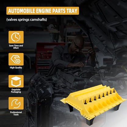 Engine Cylinder Head Organizer Valves Tool,Engine Organizer Parts Tray,Valvetrain Organizer Trays,Engine Cylinder Head Tray Organiser,Store Car Cylinder Head Parts (Valves, Springs, Camshafts)