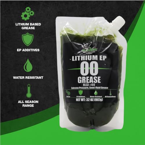 Lithium EP00 Grease, 32 oz EZ Squeeze Pouch (2 pk) | Used for Disc Mowers, Gear Boxes, Auger and Mixer Drives, Cutter Bars, and more, Made in USA - size: EP00 (4)