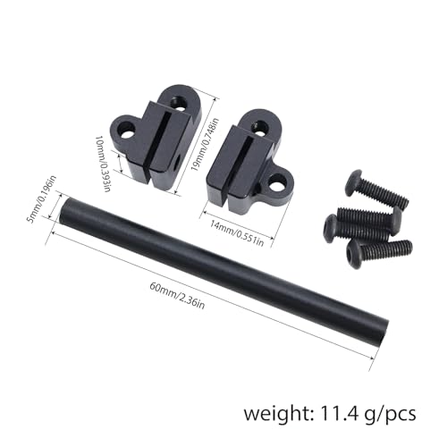 High Clearance Carbon LCG Chassis Kit Fiber Carbon Rails Body Mount Front Rear Chassis Brace Skid Plate Sliders Upgrade Parts (Body Mount - Rear)