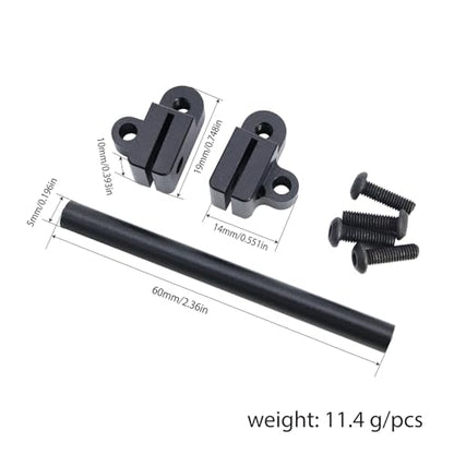 High Clearance Carbon LCG Chassis Kit Fiber Carbon Rails Body Mount Front Rear Chassis Brace Skid Plate Sliders Upgrade Parts (Body Mount - Rear)