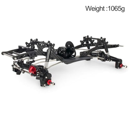 Carbon Fiber LCG Chassis Kit Frame Rails Skid Plate CMS Servo Panhard Mount for 1/10 RC Rigs Crawler Capra SCX10 II VS4-10 Comp Builds DIY Parts (Full Chassis Kit) - style: Full Chassis Kit