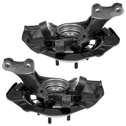 Detroit Axle - 4pc Steering Knuckles Kit for 07-11 Toyota Camry, 07-12 | Lexus ES350, 2 Front Steering Knuckles & Wheel Bearing Hubs 2 Rear Wheel Bearing Hubs 2007 2008 2009 2010 2011 Replacement - size: 4UW50555/Kit