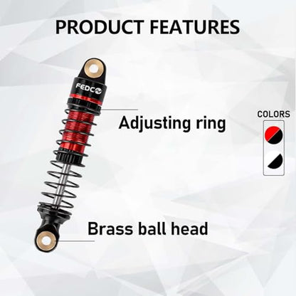 HPI Venture18 Shocks 53MM Shock absorbers For HPI Venture18 Upgrades | With Springs CNC Threaded Oil Damper For 1/18 RC Crawler