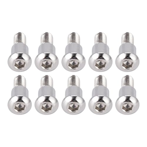 20PCS M3x4x10mm Hex Buttonhead Incision Kingpin Shoulder Screws for Axial SCX10 AR44 AR45 Capra Axle Vanquish F10 H10 Optic Axle (Silver) - color: Silver