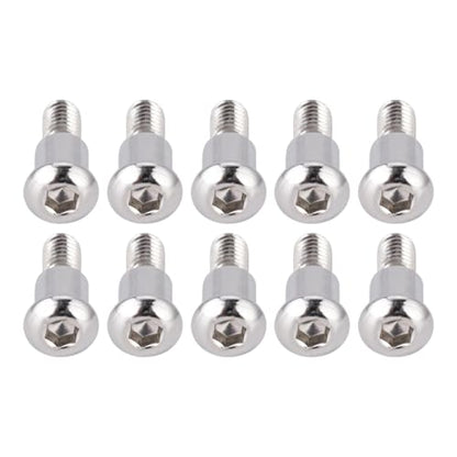 20PCS M3x4x10mm Hex Buttonhead Incision Kingpin Shoulder Screws for Axial SCX10 AR44 AR45 Capra Axle Vanquish F10 H10 Optic Axle (Silver) - color: Silver