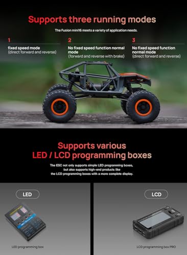 2-3S 30A Fusion Mini16 3000KV Sensored Brushless Waterproof Motor 2-in-1 Motor for 1/16 1/18 RC Climbing Car Crawler