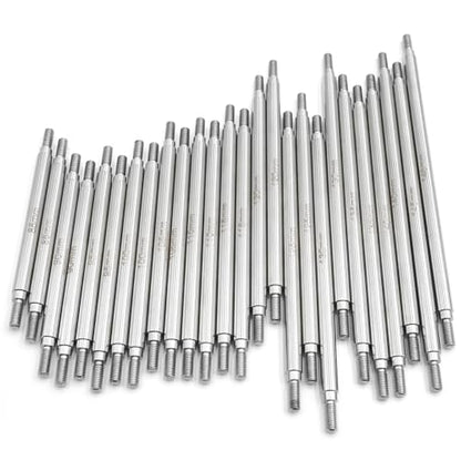 2Pcs M4 Stainless Steel RC Links for 1/10 Axial Wraith SCX10 TRX-4 | 1 Pair RC Steering Linkage Set, 50mm/55mm/60mm/70mm/75mm~155mm - style: 130mm