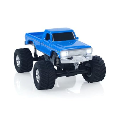 JABAILE 3602 1/36 4WD 2.4G Radio Controlled Off Road Vehicles Mini Crawler Car Lipo Battery Lights RTR RC Toys Model Gift Hobby Model - color: 3602-blue