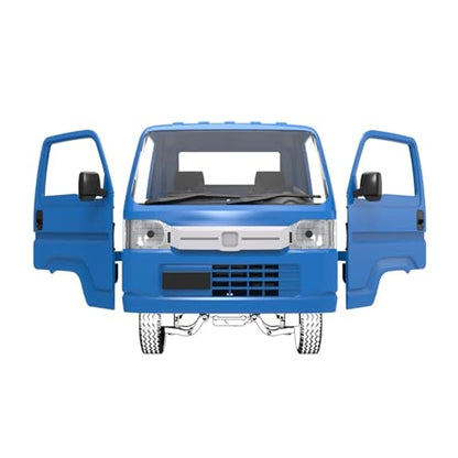 RC Car Replacement For WPL D12 WL01 For LDRC LD1297 1/12 1/16 Body Shell RC Car Acty Truck Upgrade Parts Spare Accessories(Blue) - color: Blue
