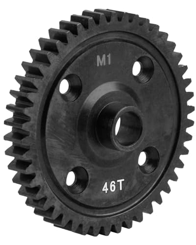 RC M1 46T Spur Gear Big Gear Upgrades Part for 1/8 Sledge 4WD #95076-4,Harden Steel 46T Main Gear Hops Up for Sledge Monster Truck