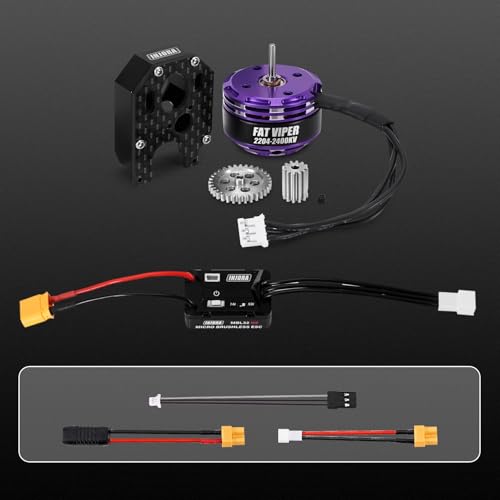 INJORA MBL32 G2 Waterproof Brushless ESC & 2204 Fat Viper Outrunner Motor for 1/24 Axial SCX24 Upgrade