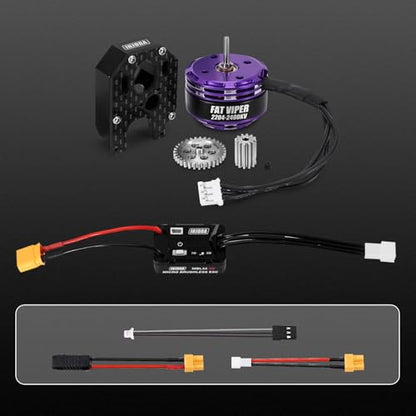 INJORA MBL32 G2 Waterproof Brushless ESC & 2204 Fat Viper Outrunner Motor for 1/24 Axial SCX24 Upgrade