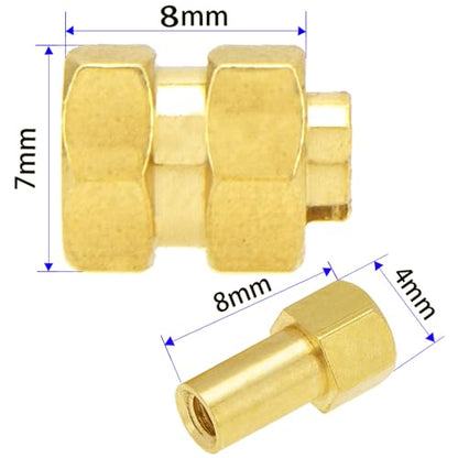 4Pack Vgoohobby SCX24 7mm Wheel Hex Hub Extension Hex Drive Spacers Adapter Combiner with Small Cross Wrench Compatible with Axial Scx24 AXI00002 AXI00001 1/24 RC Crawler