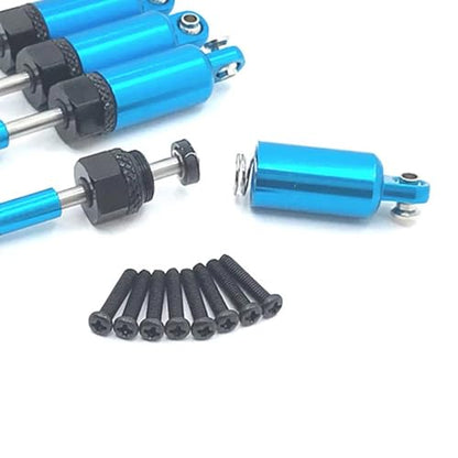 RC Crawlers Models For HSP 18301 18302 18311 18312 18321 18322 4WD 1/18 Metal Shock Absorber Oil Adjustable Set Car Truck Crawler 65mm Model RC(Blue) - color: Blue