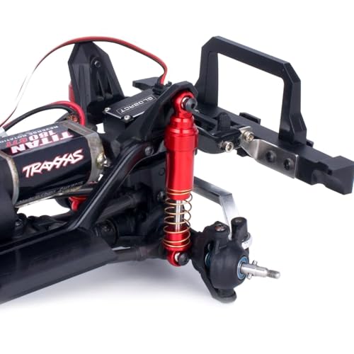 52mm Aluminum TRX4M Big Bore Shocks Absorbers Damper With Oil Filled for 1/18 RC Crawler TRX-4M Bronco Defender Upgrade Parts (Red 4Pcs) - color: Black Set