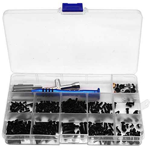 ShareGoo RC M2 M2.5 M3 Screws Bolt & Nuts Cross Sleeve Allen Wrench Swing Pin Kit Compatible with WLtoys 144001 1/14 RC Car Buggy,316Pcs/Set