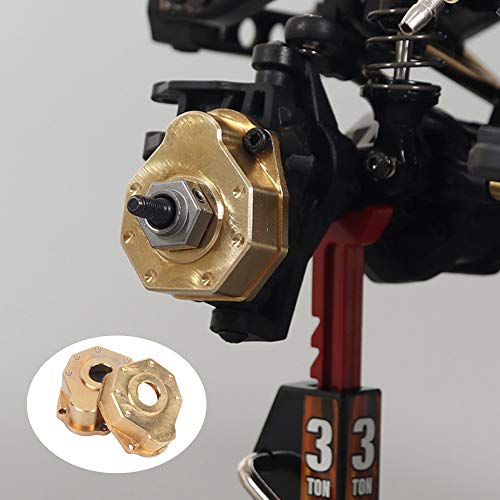 Front Back Portal Axle Universal Axle Case Cover Brass Weight Heavy Duty Brass Steering Knuckle Portal Cover for TRX4 Crawler 1/10 RC Car
