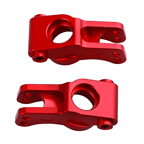 Aluminum Rear Hub Set for 1/10 Losi Tenacity All Replaces LOS234020: for Tenacity TT Pro 4WD SCT/DB Pro Lasernut U4 Upgrades (Red)