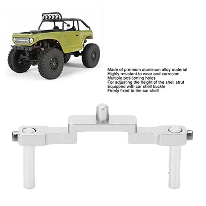 RC Body Post Mounts, CNC Machined Aluminum Alloy RC Front Mount Shell Column Compatible with SCX24 1/24 RC Cars(Silver)