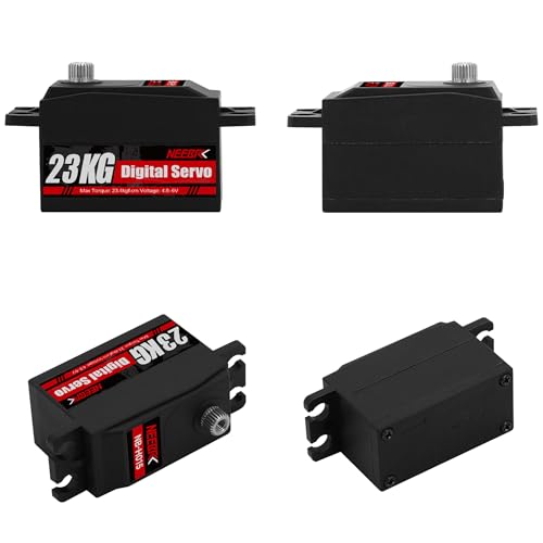 23KG Low Profile Digital Servo and 25T Servo Arm,High Torque Full Metal Gear for 1/10 RC Car On-Road Touring Drift Car/Robot/Boat
