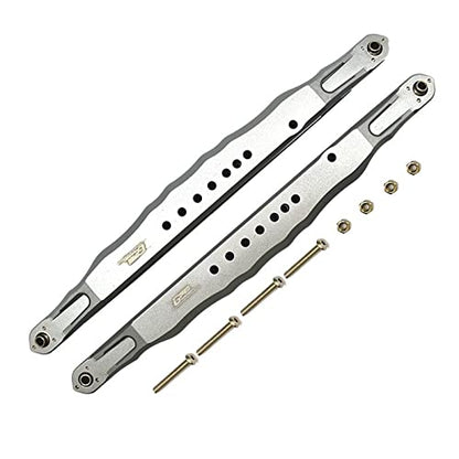 GPM For Losi 1/6 4WD Super Baja REY 2.0 LOS05021 Upgrade Parts Aluminum Rear Lower Trailing Arms - 10Pc Set Silver