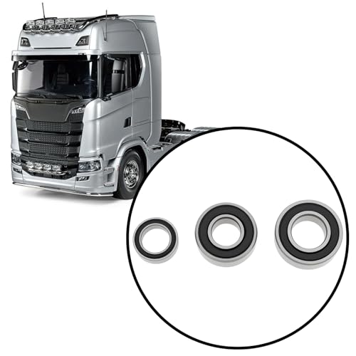 SING F LTD 32 Pcs Sealed Bearings Kit 5x11x4mm 5x8x2.5mm 6x12x4mm Replace OEM 56368 Compatible with Tami-ya Scania 770S 6x4