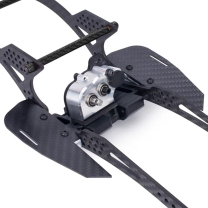 Performance Carbon LCG Chassis Kit with Brace Rock Sliders Delrin Skid Plate for 1/10 RC Crawler Comp Rigs SCX10 Capra Upgrade (Chassis Kit C) - style: Chassis Kit C