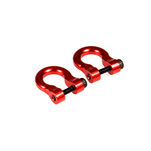 4PCS 1:10 Aluminum Metal D-Ring Tow Shackle Red for 1/10 Traxxas TRX-4 RC Crawler Car
