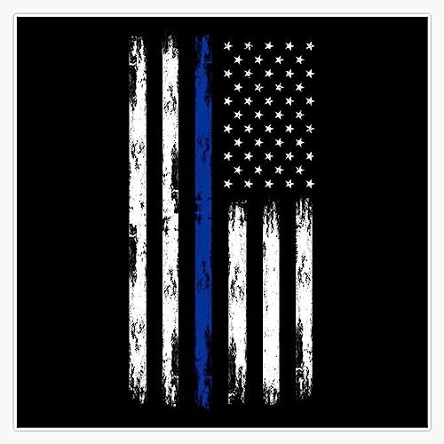 Blue Line Flag Sticker Vinyl Decal Bumper Sticker 5"