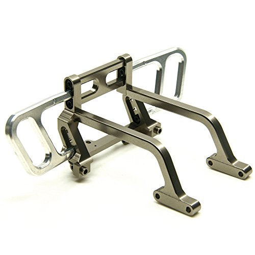 RCLIONS Aluminum Metal Front Bumper Bull Bar for Axial Wraith 1/10 RC Crawler Car Upgrades(Titanium Color)