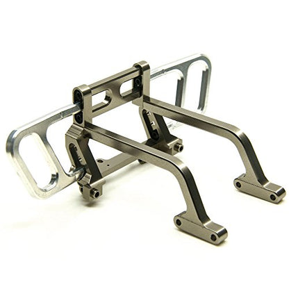 RCLIONS Aluminum Metal Front Bumper Bull Bar for Axial Wraith 1/10 RC Crawler Car Upgrades(Titanium Color)