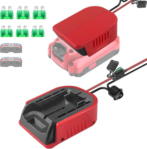 2PCS Power Wheel Adapter Fit for Craftsman 20V Battery,fit for Craftsman Battery Adapter with Switch & Fuses & Wire Terminals, with 14 AWG Wire,Power Convertor for DIY,RC Toys,Robotics and Work Lights - style: for Craftsman 20V Battery Adapter 2PCS