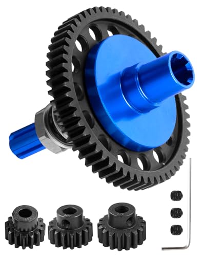 57T 0.8Mod Slipper Gear w/3.175mm Pinions Gear 15T 16T 17T RC Gears Upgrades Part for 1/8 Typhon 3S,1/10 Granite Senton Big Rock Vorteks 3S Blx Mega550,Kraton Outcast 4S Blx,Navy Blue - color: Navy Blue - (57T)
