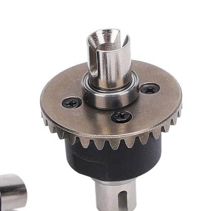 RC Differential Gear Set for SCY 16101 16102 16103 1/16, High Hardness Metal Differential Upgrade Kit with Large Gear Motor Bevel Gears